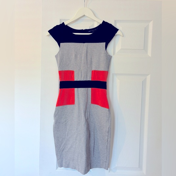 FRENCH CONNECTION
Womens Multicoloured Viscose Pencil Dress Size 4 Round Neck - Picture 1 of 3